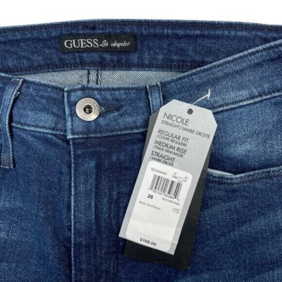 Guess Nicole Mid Rise Straight Leg Jean Size 26 - Picture 4 of 7